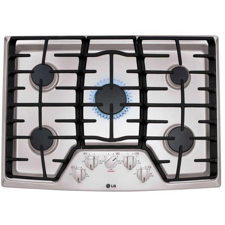 LG 30-inch Built-in Gas Cooktop with SuperBoil? Burner LCG3011ST