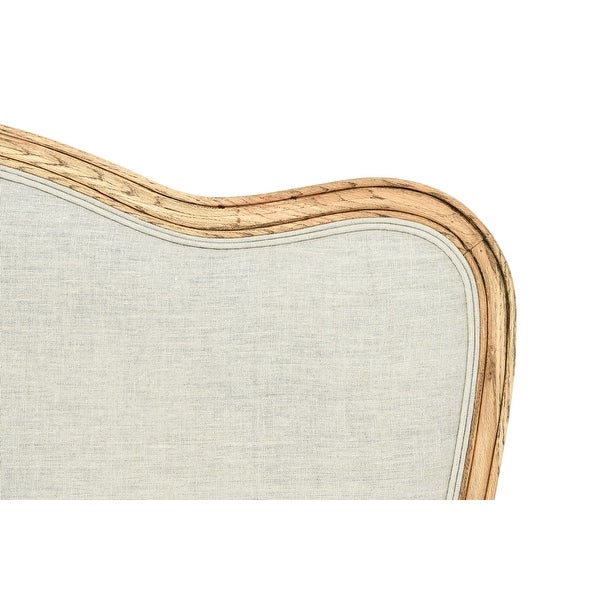 Oak and Linen Headboard - - 34802402