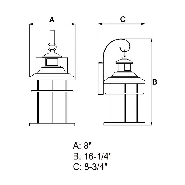 Vaxcel Melbourne 1 Light Wall Light Oil Rubbed Bronze