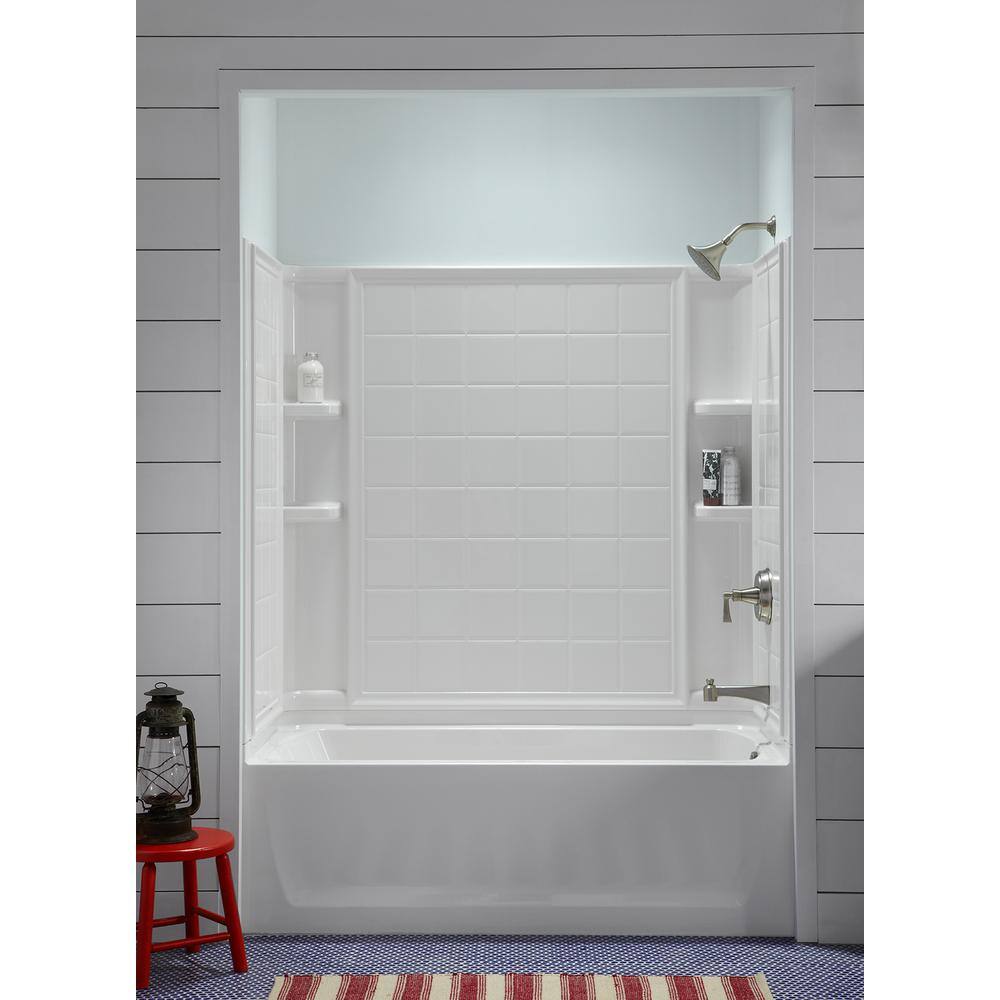 STERLING Ensemble 32 in. x 60 in. x 74 in. Standard Fit Bath and Shower Kit in White 71120120-0