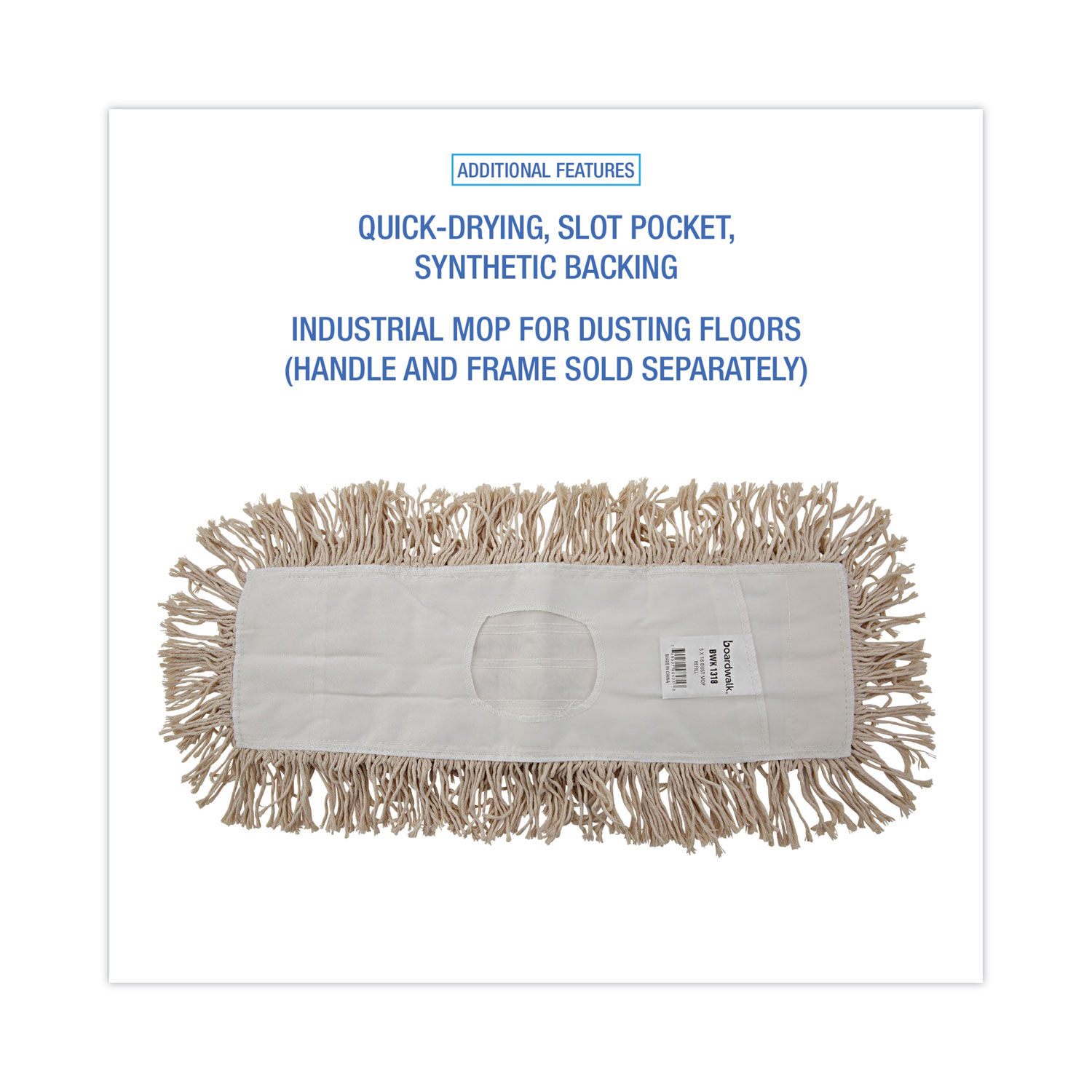 Industrial Dust Mop Head by Boardwalkandreg; BWK1318