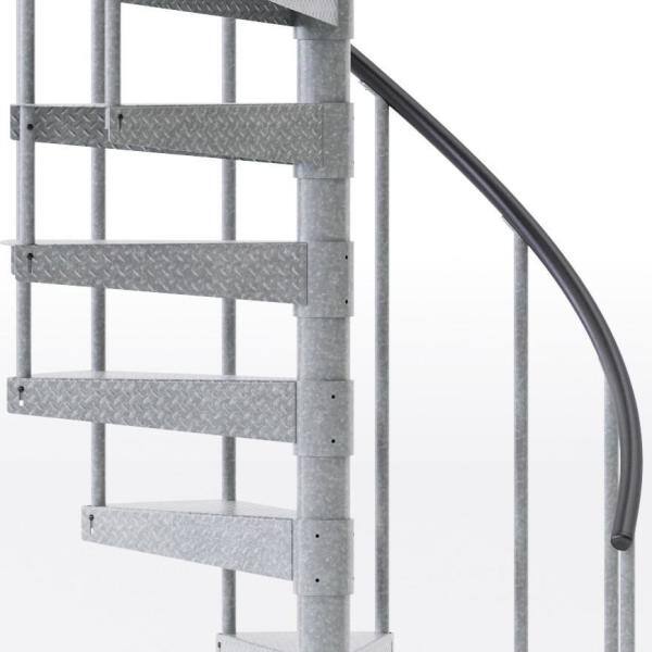 Mylen STAIRS Reroute Galvanized Exterior 42in Diameter Fits Height 85in - 95in 2 42in Tall Platform Rails Spiral Staircase Kit EC42Z09V004