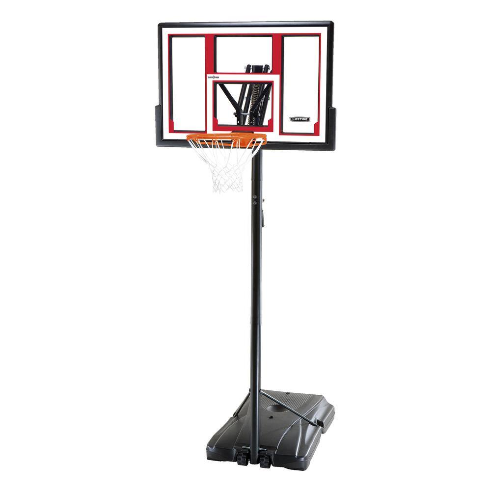 Lifetime 48 in. Polycarbonate Adjustable Portable Basketball Hoop 90491