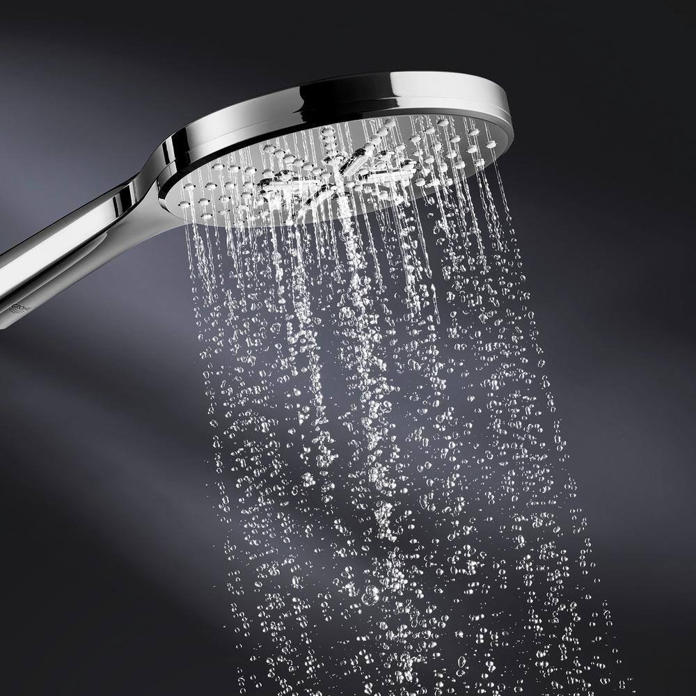 GROHE Rainshower Smartactive 3-Spray with 1.75 GPM 5 in. Wall Mount Handheld Shower Head in StarLight Chrome 26545000