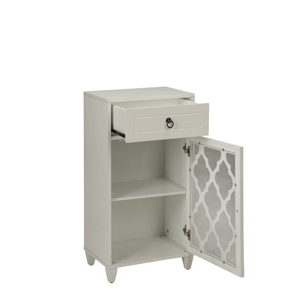 Faddish Side Table， White