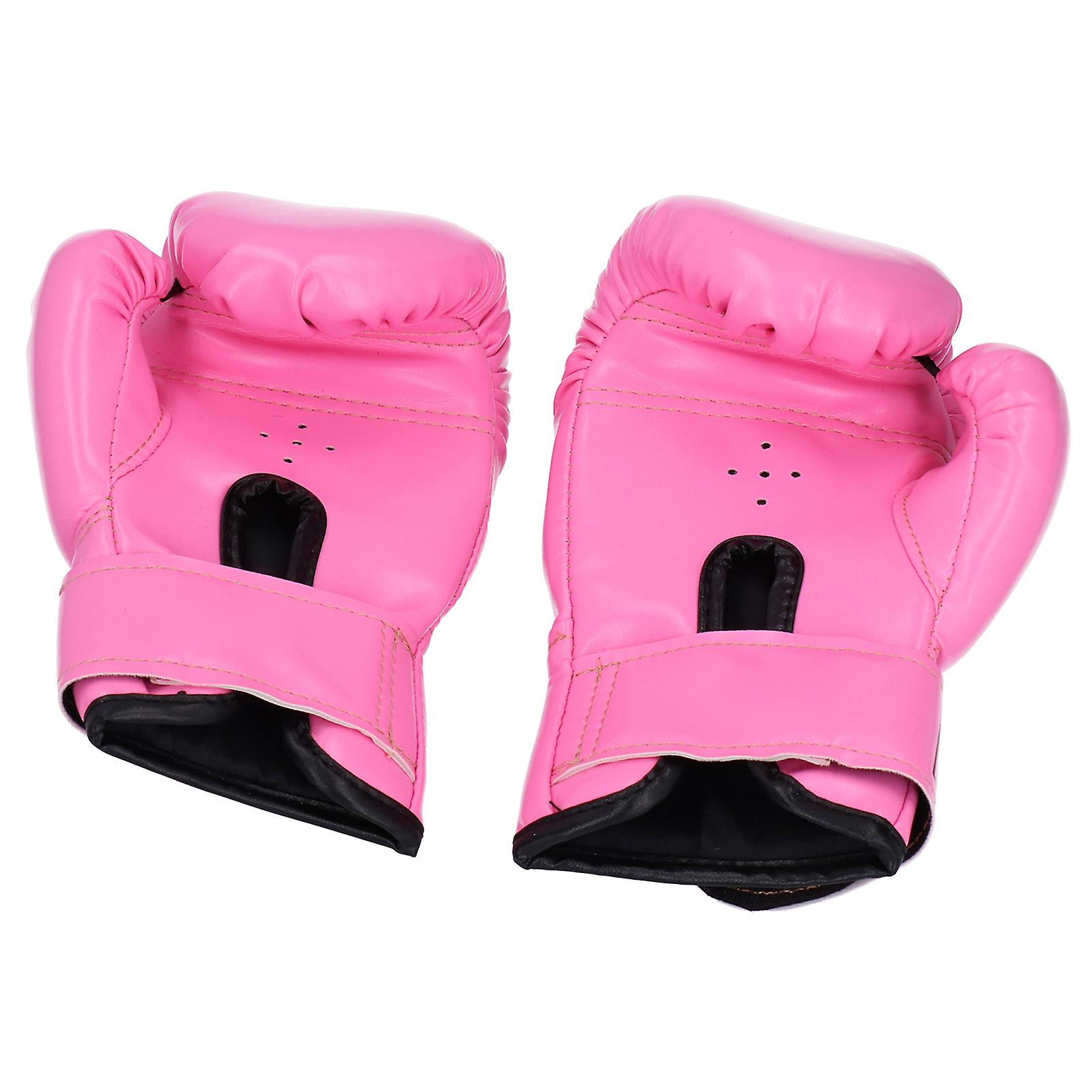 2pcs Children Boxing Gloves Training Fighting Sparring Punching Kickboxing Glovesfushia