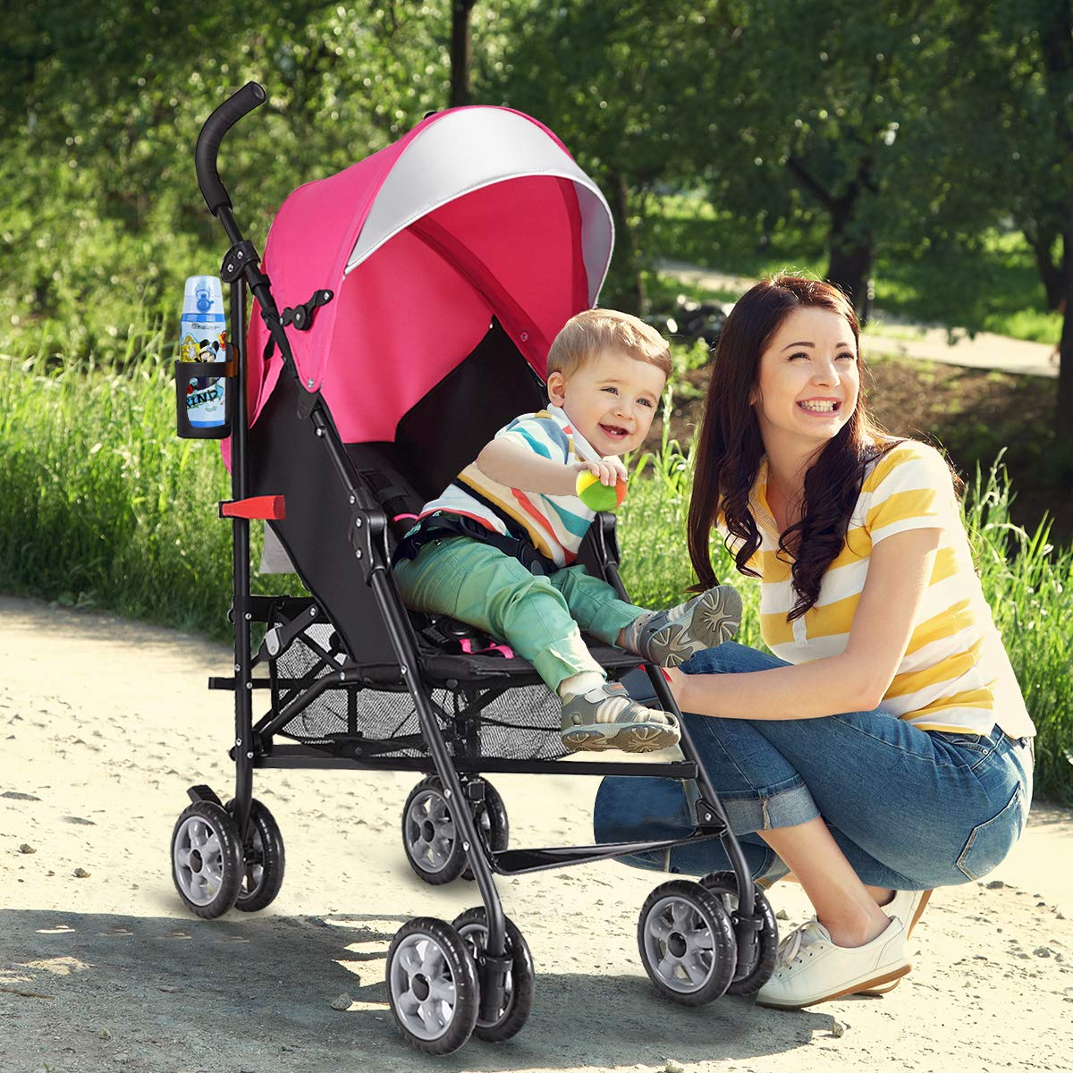 BABY JOY Lightweight Stroller, Aluminum Baby Umbrella Convenience Stroller