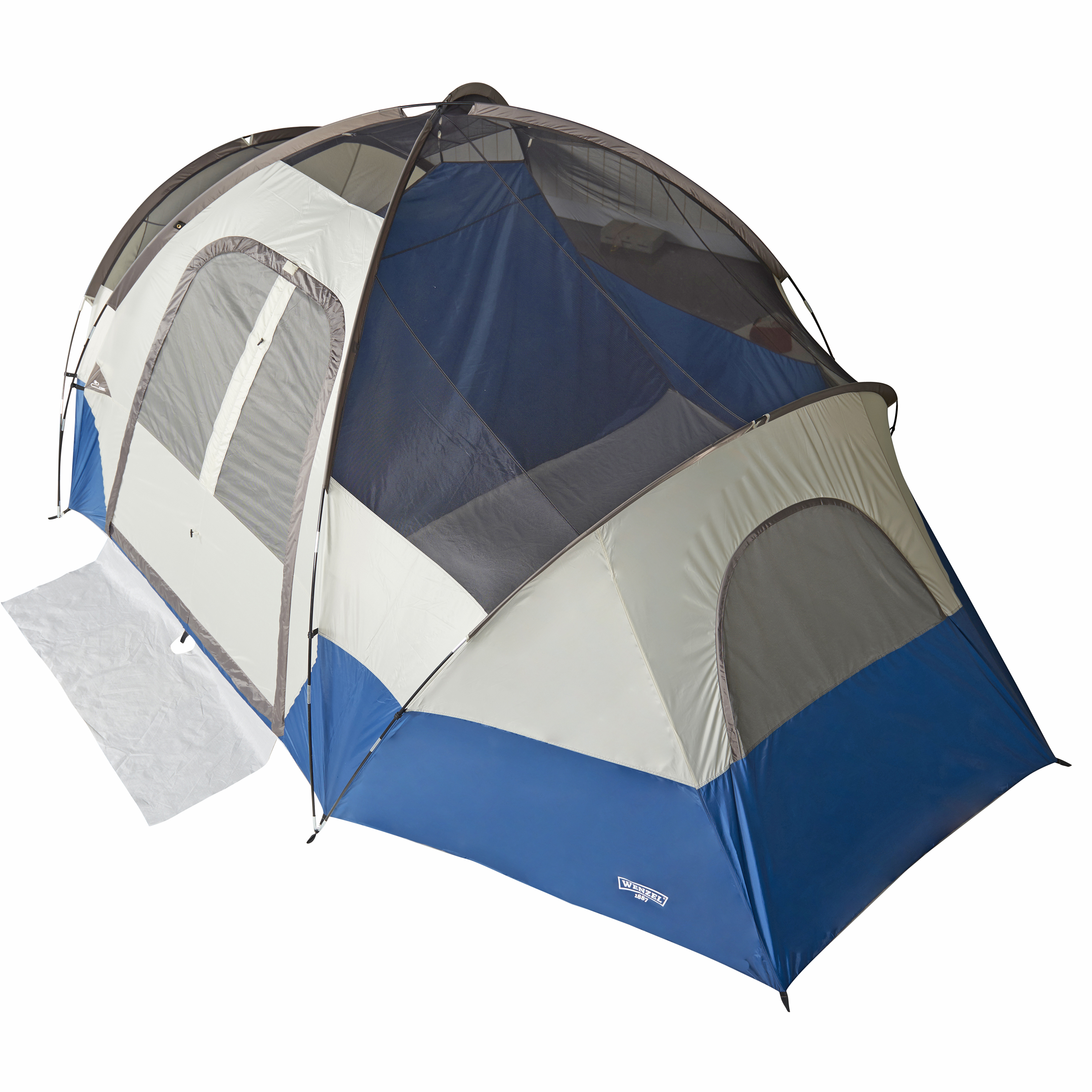 Wenzel Pinyon Blue 10-Person Cabin Tent， 18'x10'