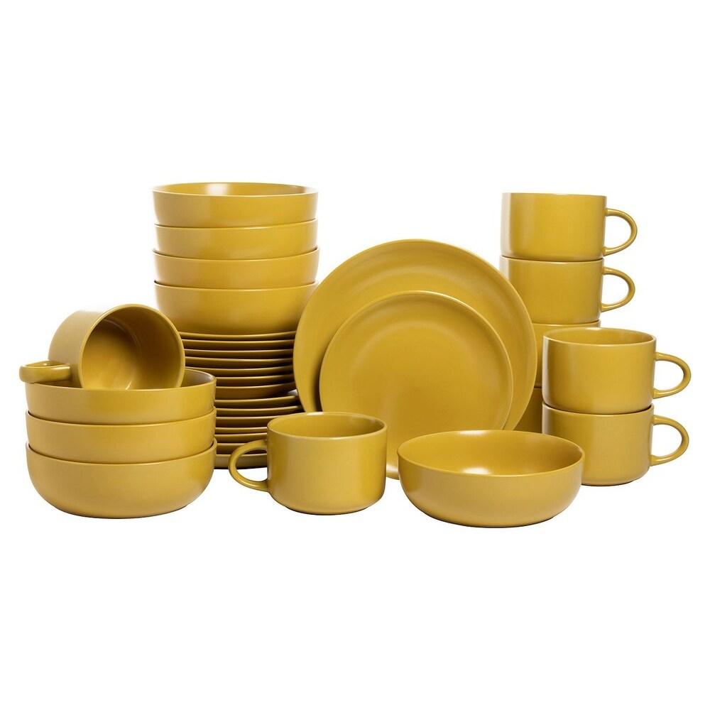 Wazee Matte 32 Pc Coupe Dinnerware Set