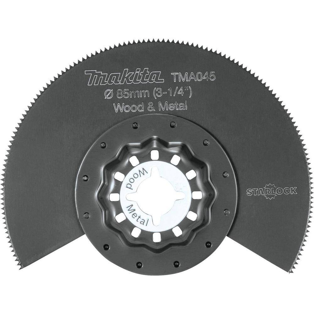 Makita Starlock Oscillating Multi-Tool 3-14 in. Bi-Metal Round Segmented Saw Blade B-67016