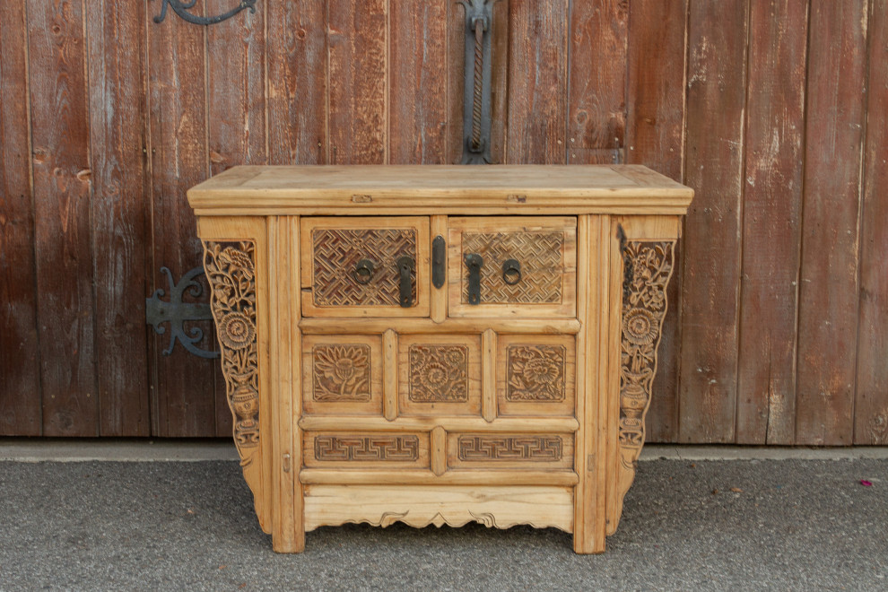 Finely Carved Asian Money Chest   Traditional   Accent Chests And Cabinets   by De cor  Houzz