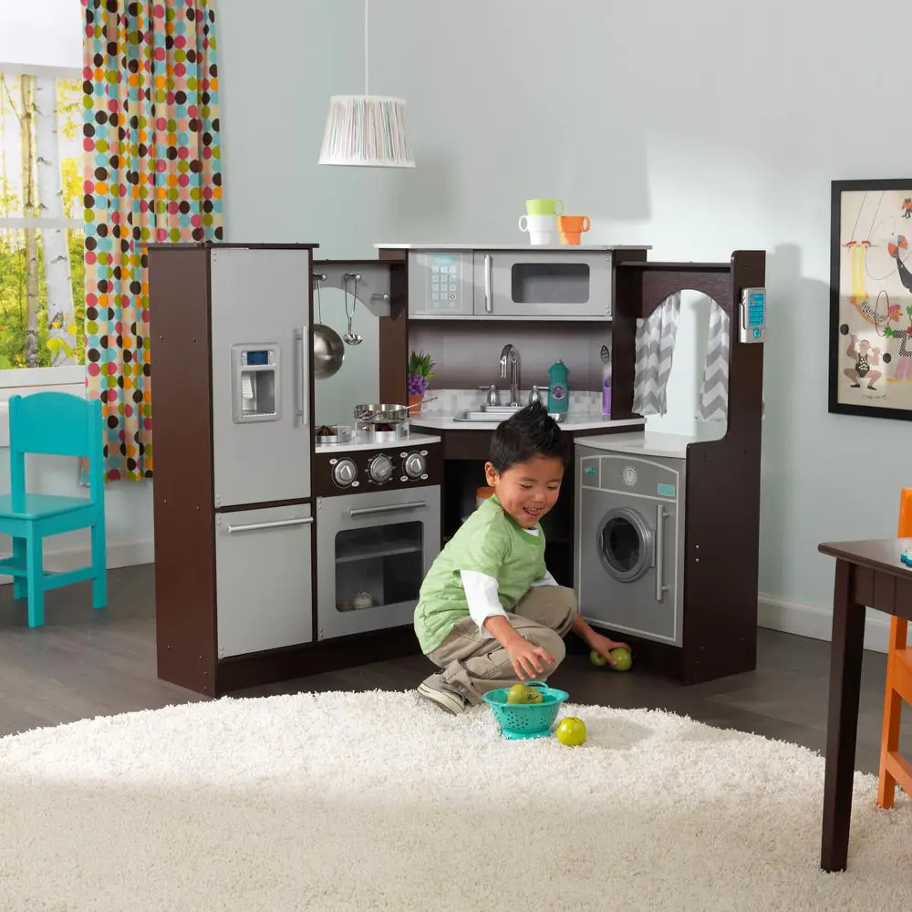 KidKraft 53365 Ultimate Espresso Corner Play Kitchen