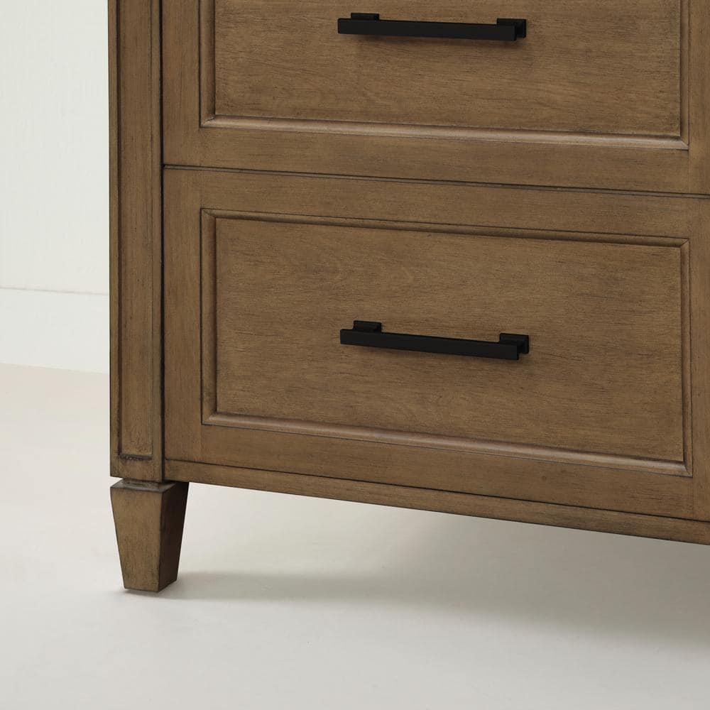 Home Decorators Collection Caville 24 in W x 16 in D x 60 in H Brown Linen Cabinet in Almond Latte