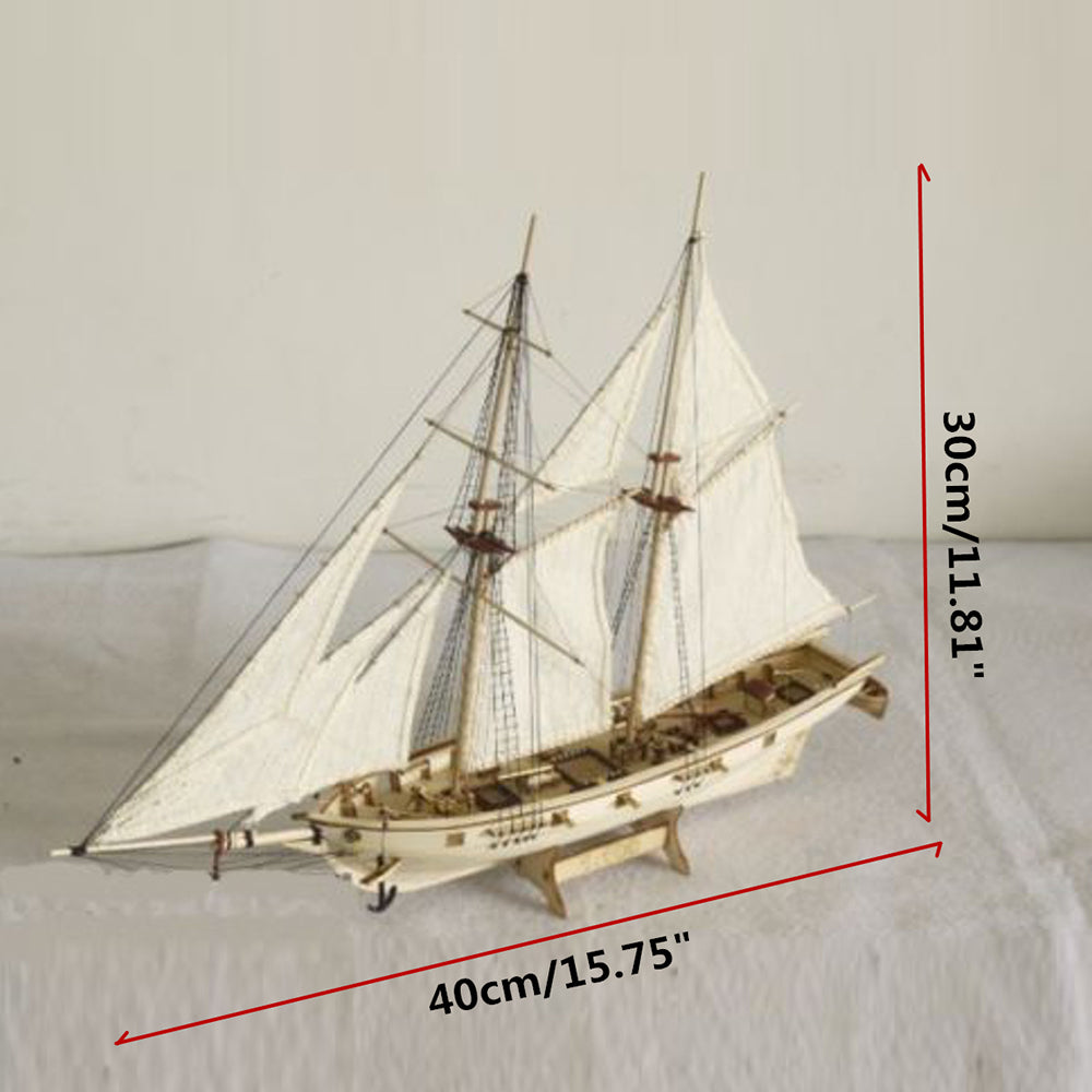 Carevas DIY Model Kits， Ship Assembly Model，Wooden Sailing Boat Scale Model Toys Gifts for Kids Adults