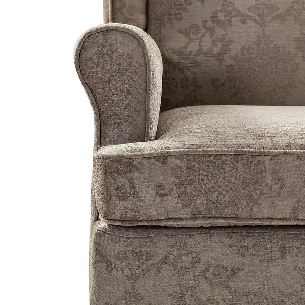 Epimethis Traditional Fabric Accent Armchair with Turned Legs by HULALA HOME