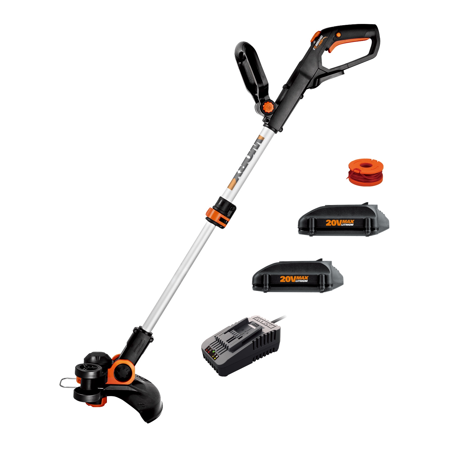 WORX WG163.10 Gt Power Share 20-volt Max 12-in Straight Cordless String Trimmer Edger Capable (Battery Included)