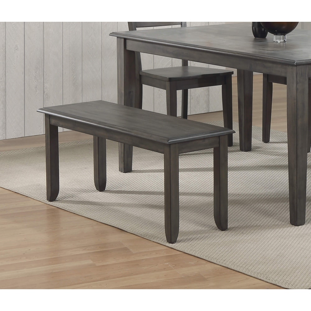 Shades of Gray Weathered Grey Dining Bench 18 in. X 42 in. X 14 in.   14\