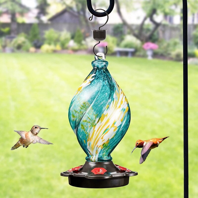 Ice Cream Shaped Spiral Hummingbird Feeder for Outdoors Hanging