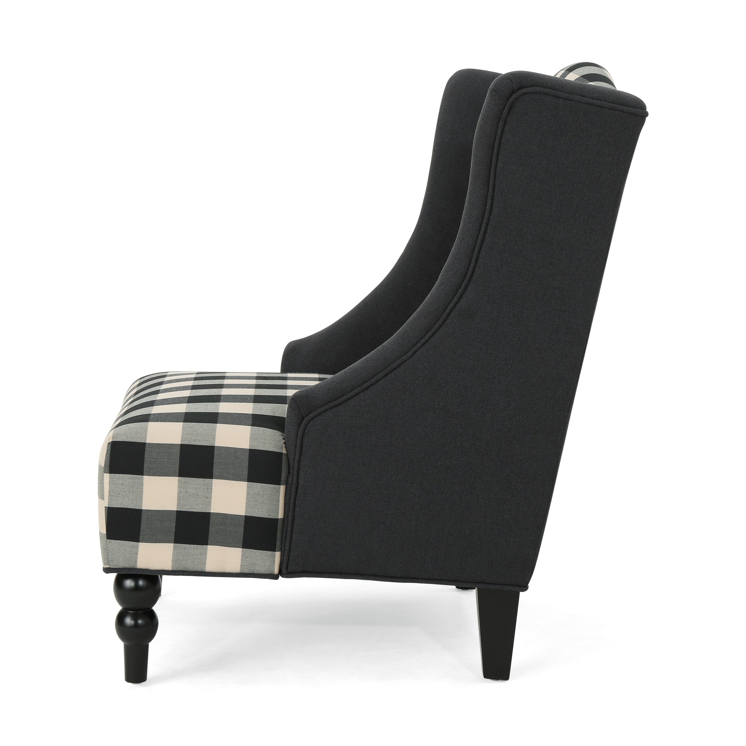 Alonso Wingback Fabric Club Chair