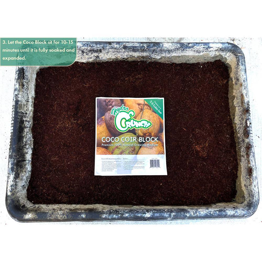 Hydro Crunch 2.5 cu. ft. Coco Coir Block of Soilless Growing Media (2-Pack) CB801-2PK