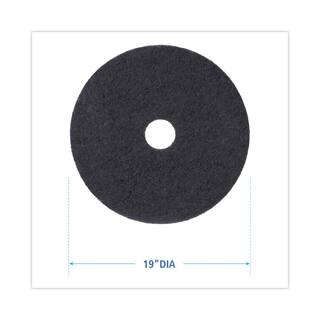 Boardwalk 19in. Diameter Black Stripping Floor Pads (5-Pack) BWK4019BLA