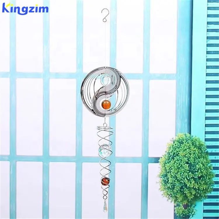 Custom High Quality Stainless Steel Animal Hanging Metal Wind Spinner For Garden Decoration