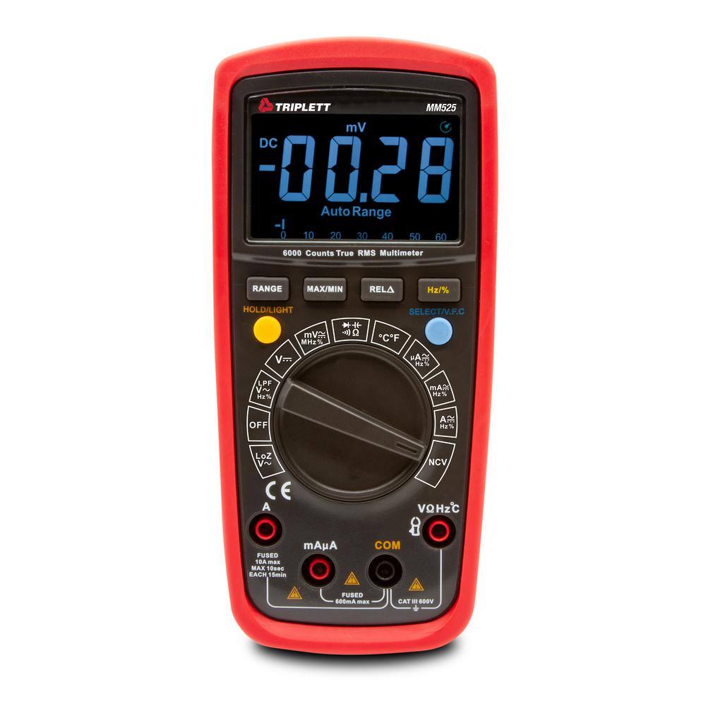 TRIPLETT True RMS Digital Multi-Meter with LPF and LoZ with Certificate of Traceability to N.I.S.T MM525-NIST