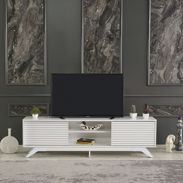 67'' TV Stand Cabinet with 2 Sliding Door and 2 Shelves， Fits to 65'' TVs