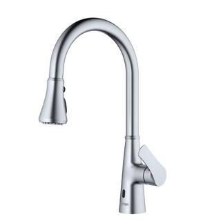 Karran Kadoma Single Handle Touchless Pull-Down Sprayer Kitchen Faucet in Stainless Steel KKF340SS