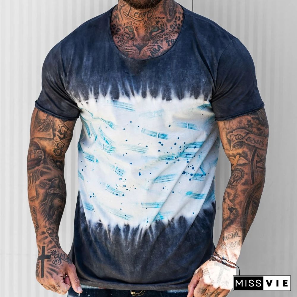 Spring Trend Punk Tie-Dye Slim T-Shirt