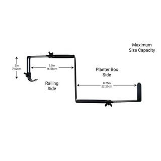 Vigoro Adjustable Window Planter Box Single Metal Bracket 51472