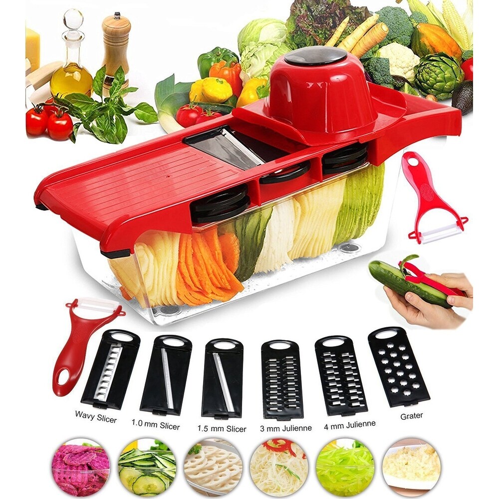 Manual Vegetable Slicer Potato Fruit Cutter Stainless Steel Mandoline Kitchen   M