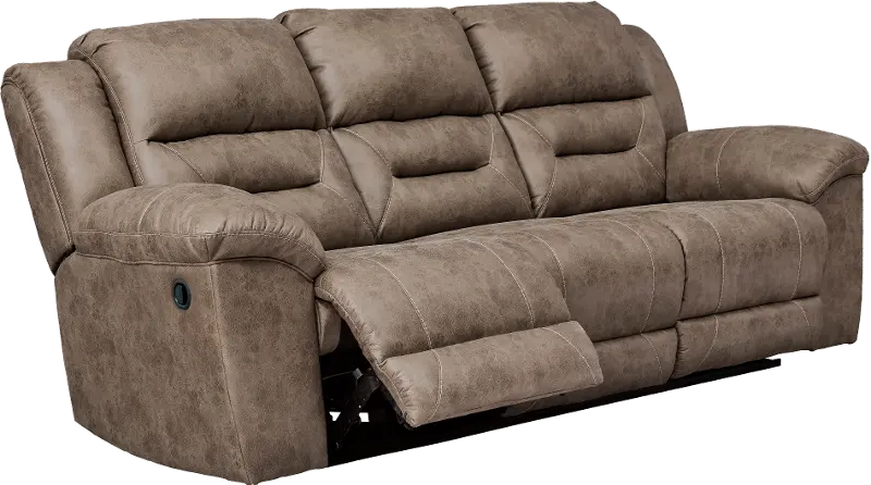 Stoneland Fossil Brown Casual Reclining Sofa