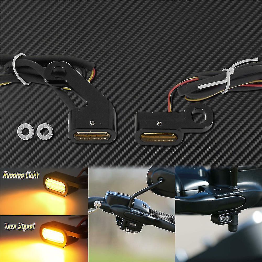 Motorcycle Amber Led Mini Turn Signal Indicator Running Light Lamp For Harley Touring Electra Glide 09-17 Softail Slim Fls 15-20