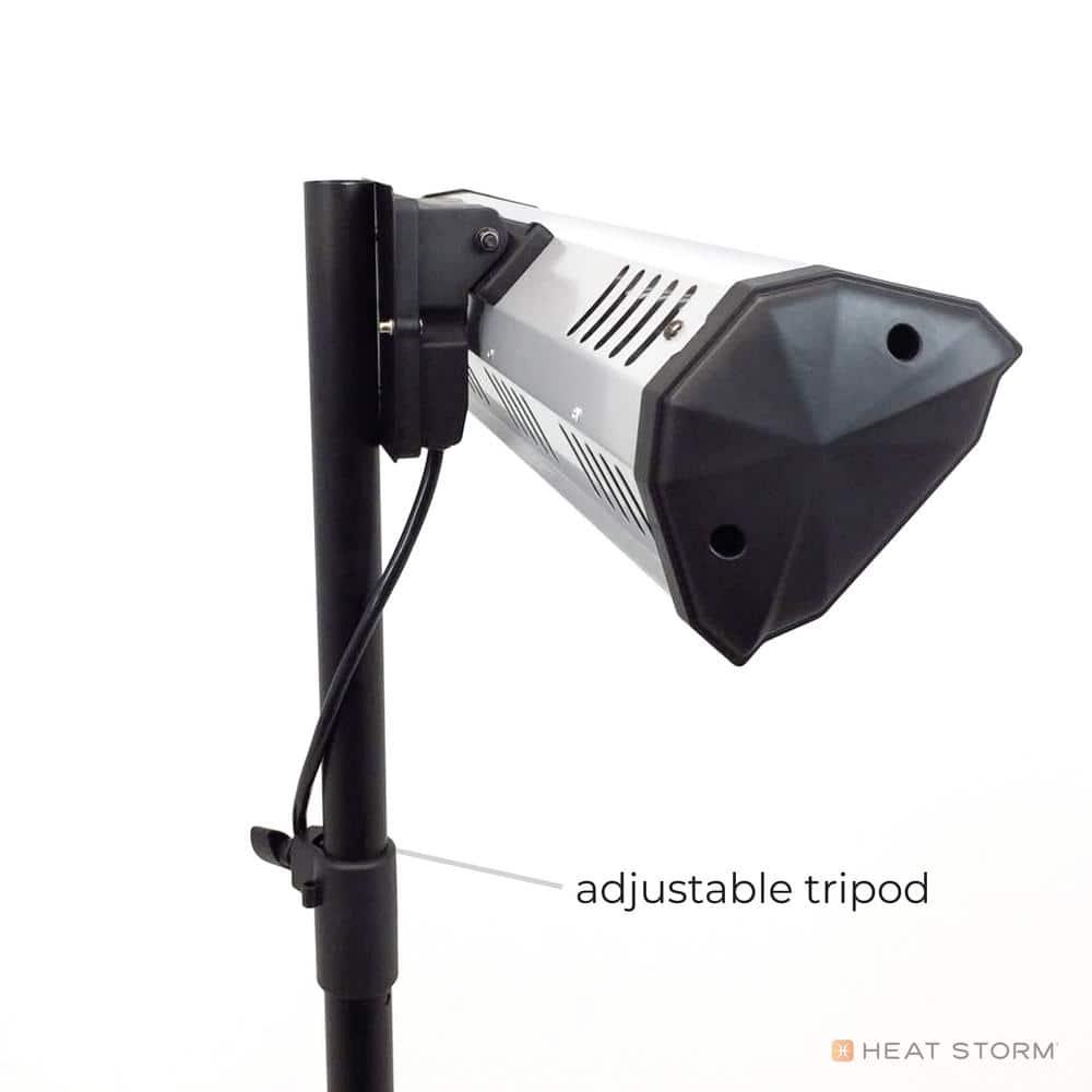 Heat Storm Tradesman 1500Watt Electric Outdoor Infrared Quartz Portable Space Heater with Tripod and WallCeiling Mount