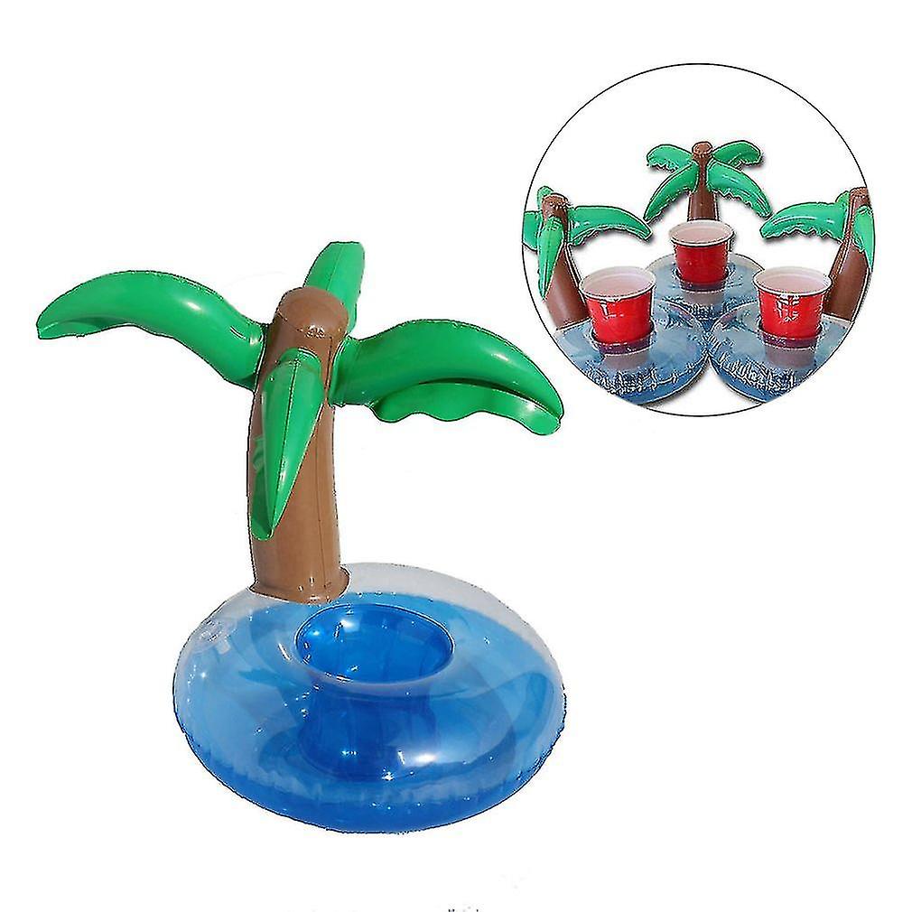 Ins Coconut Tree Inflatable Coaster Cola Cup Holder Cup Holder