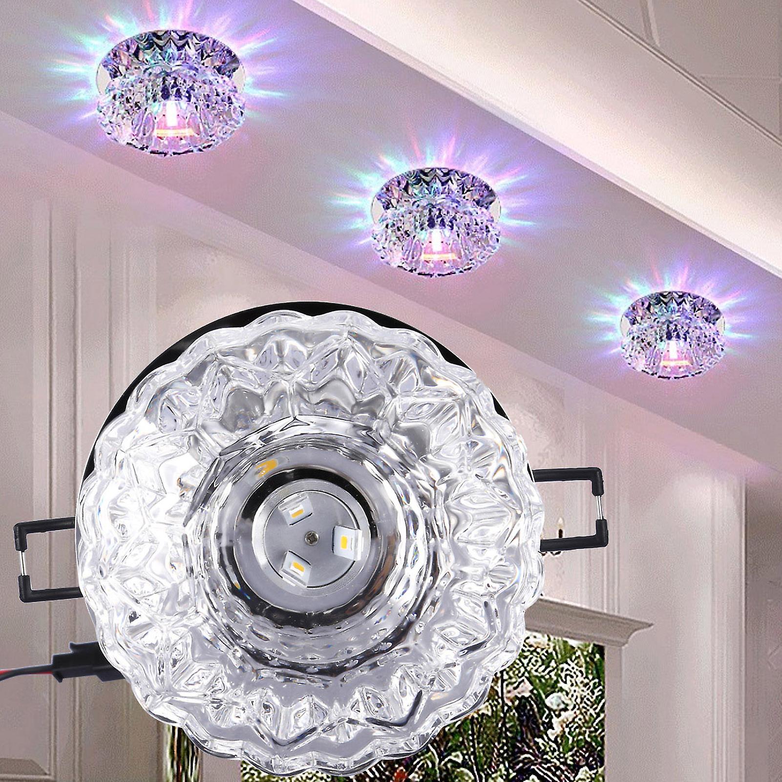 3W LED Ceiling Recessed Downlight Lighting Fixture Lamp Spot Light Home Colorful Light