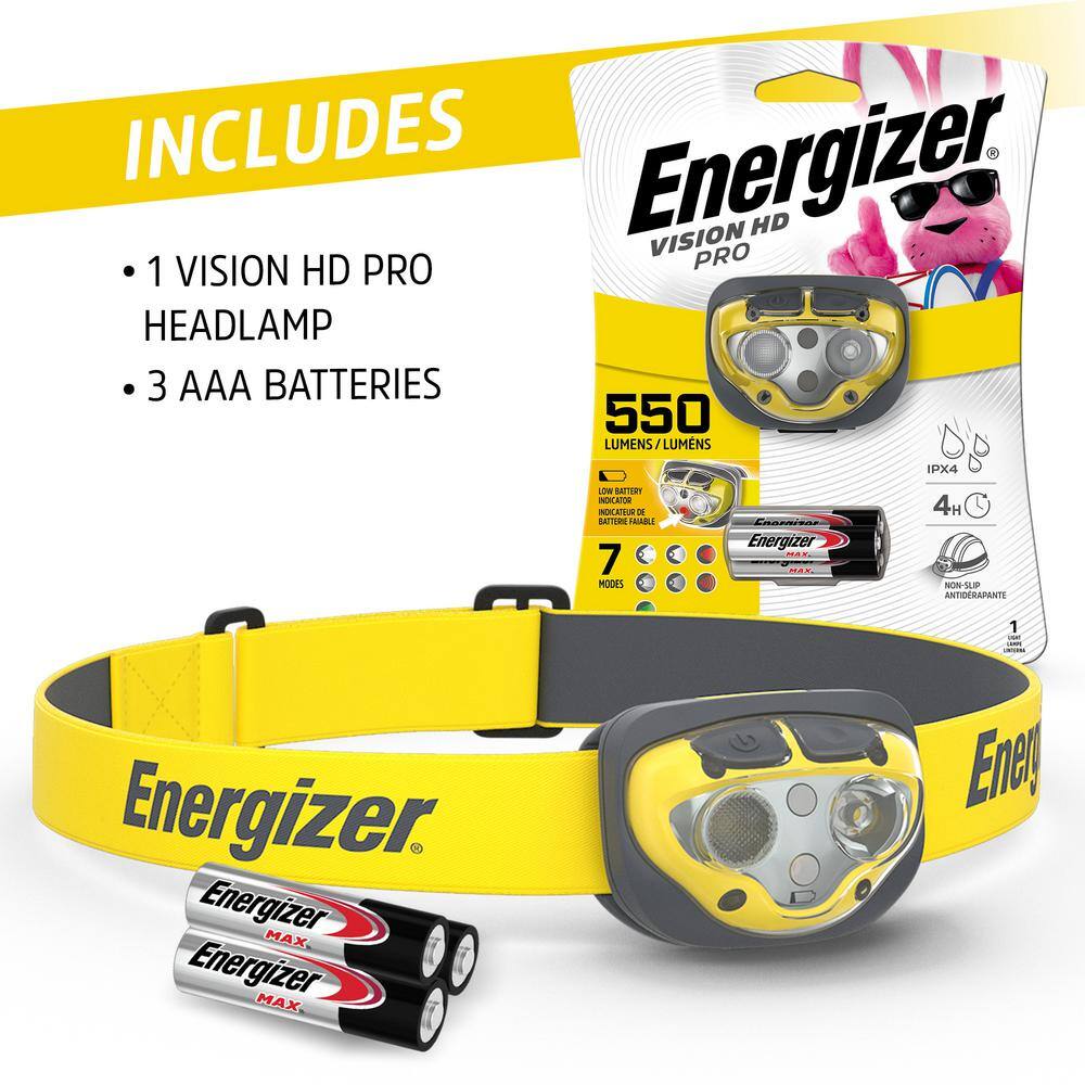 Energizer Vision HD Pro 550 Lumen LED Headlamp ENHDEB32H