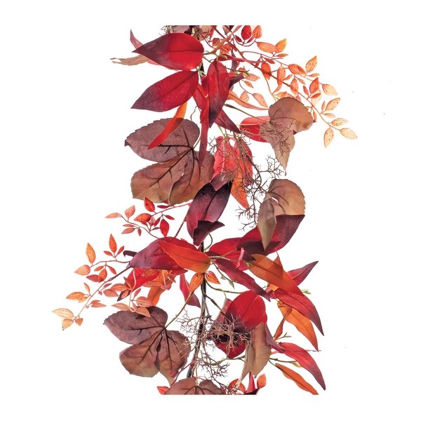 Mixed Fall Foliage Garland 6'L