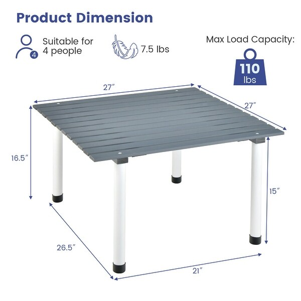 Folding Outdoor Camping Table with Carrying Bag for Picnics and Party