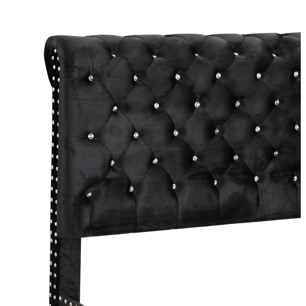 Maxx Tufted Upholstered Full Panel Bed