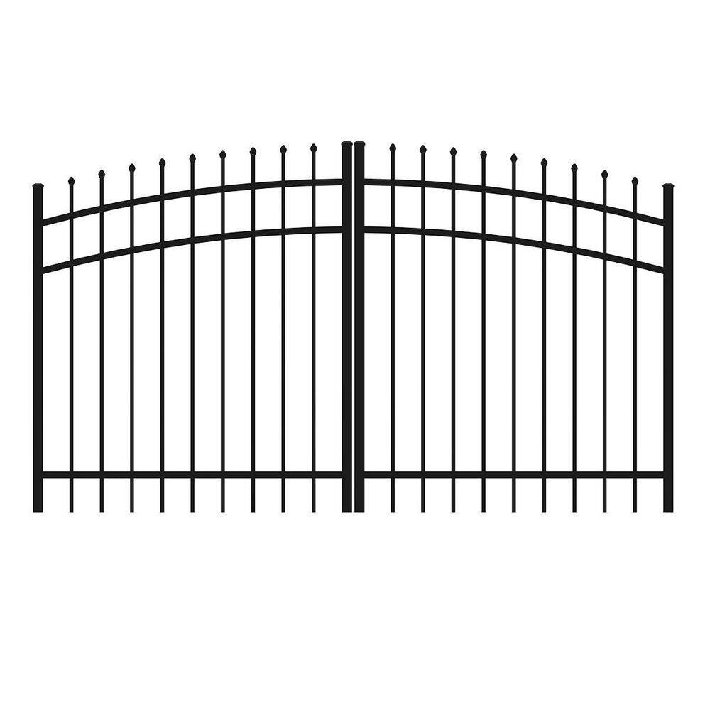 FORGERIGHT Osprey 8 ft. W x 4 ft. H Rainbow Black Aluminum Fence Gate 882437