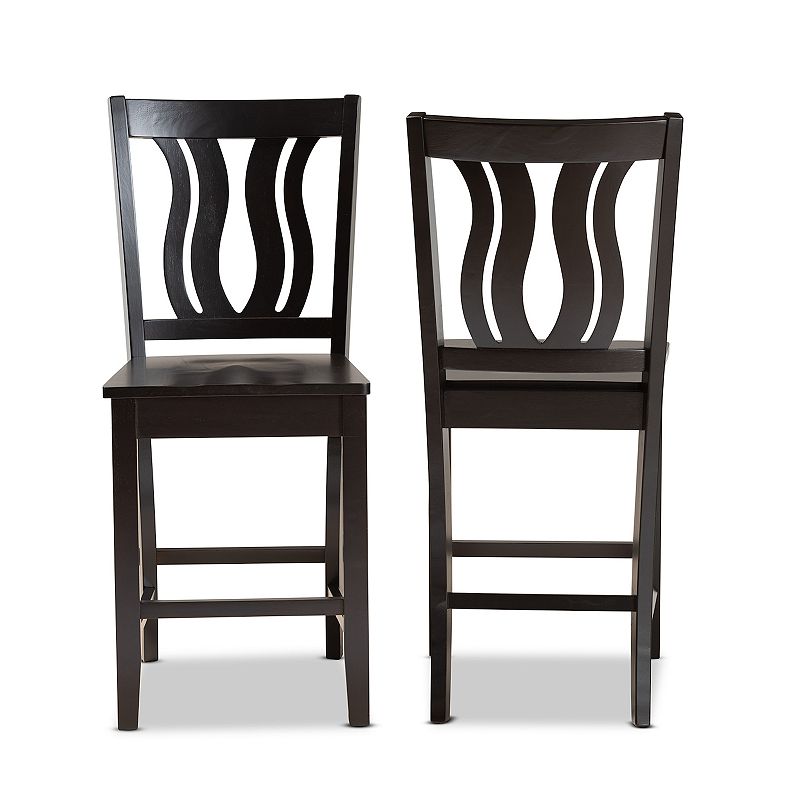 Baxton Studio Fenton Counter Stool 2-piece Set