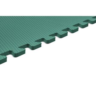 Norsk Dark Green 24 in. x 24 in. EVA Foam Non-Toxic Solid Color Interlocking Tile (24-Tile) 240347_4