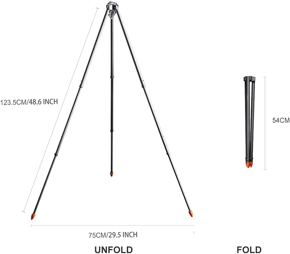 NPOT Camping Tripod Portable Outdoor Cooking Tripod with Adjustable Hanging Chain for Campfire Picnic Grill Stand