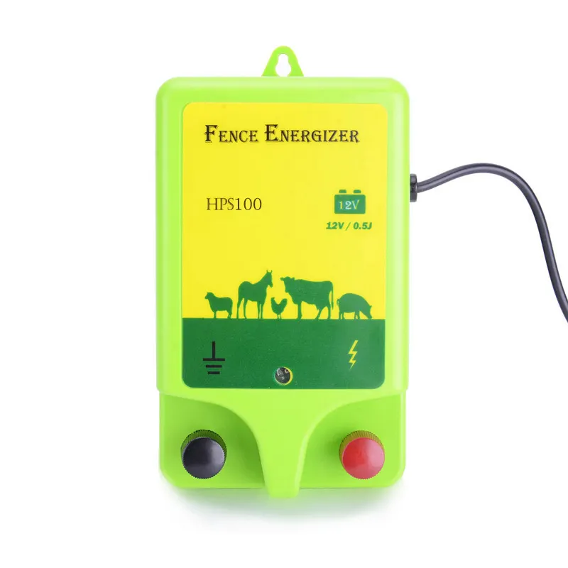 Customized green color 1J stored energy adapter powered waterproof electric fence energizer