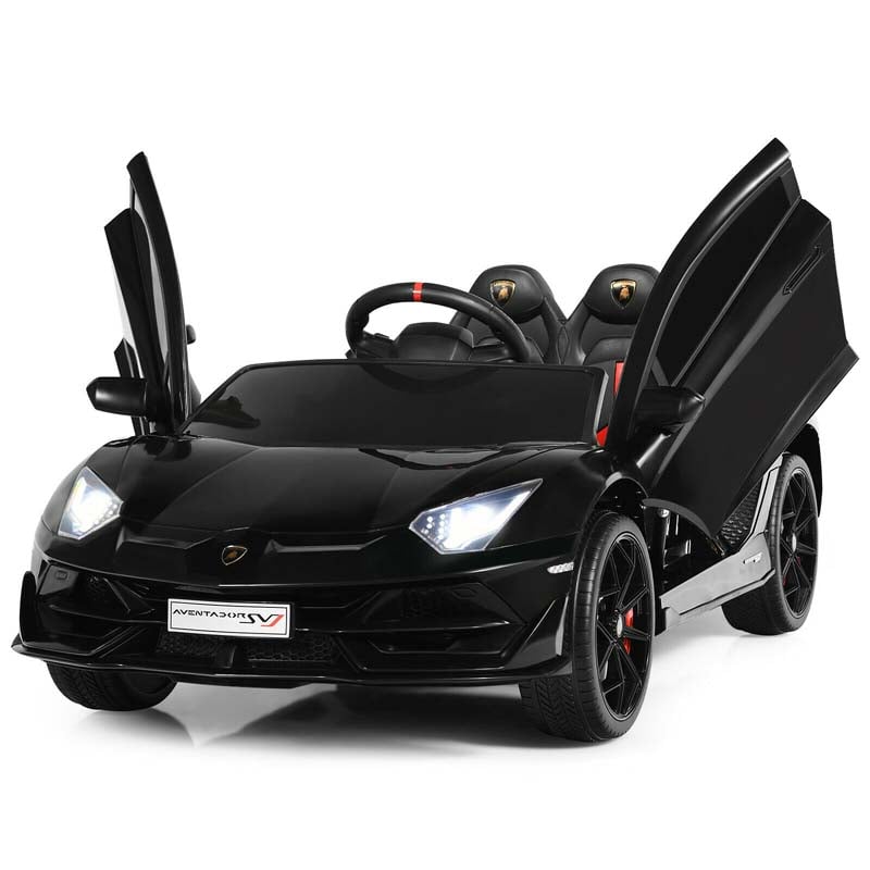 Licensed Lamborghini SVJ Kids Ride-On Car, 12V Battery Powered Sports Car Toy with Trunk & Remote