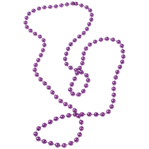 U.S. Toy JA666 05 Purple Metallic 6mm Bead Necklac...