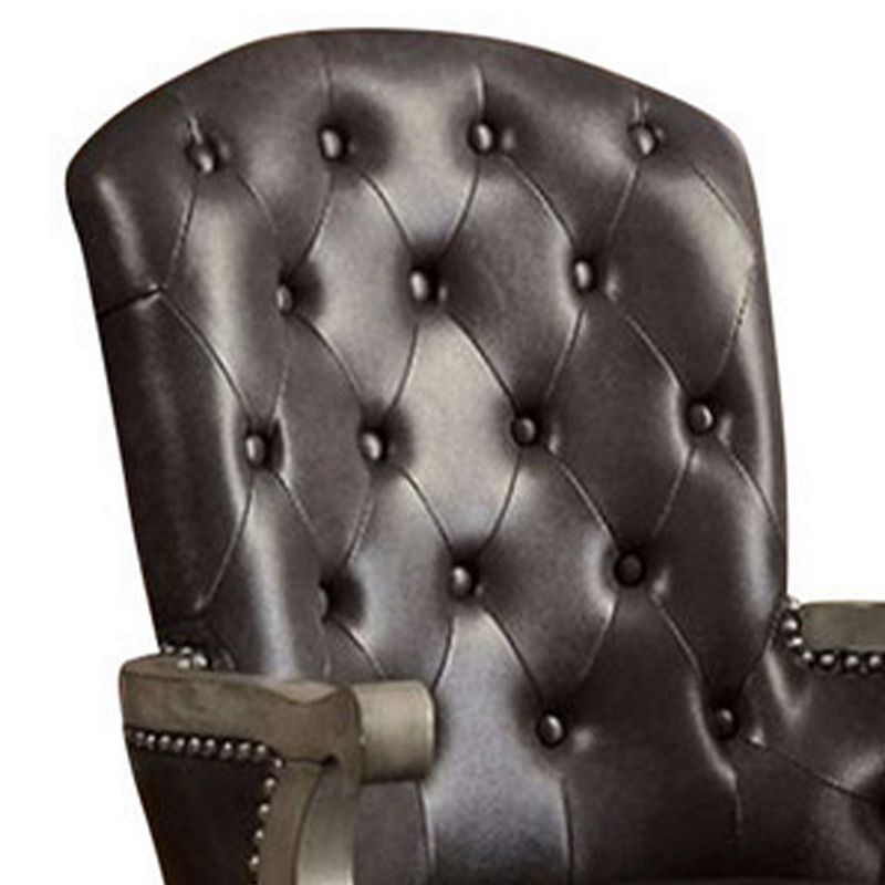 Yelena Height Adjustable Arm Chair in Gray and Black