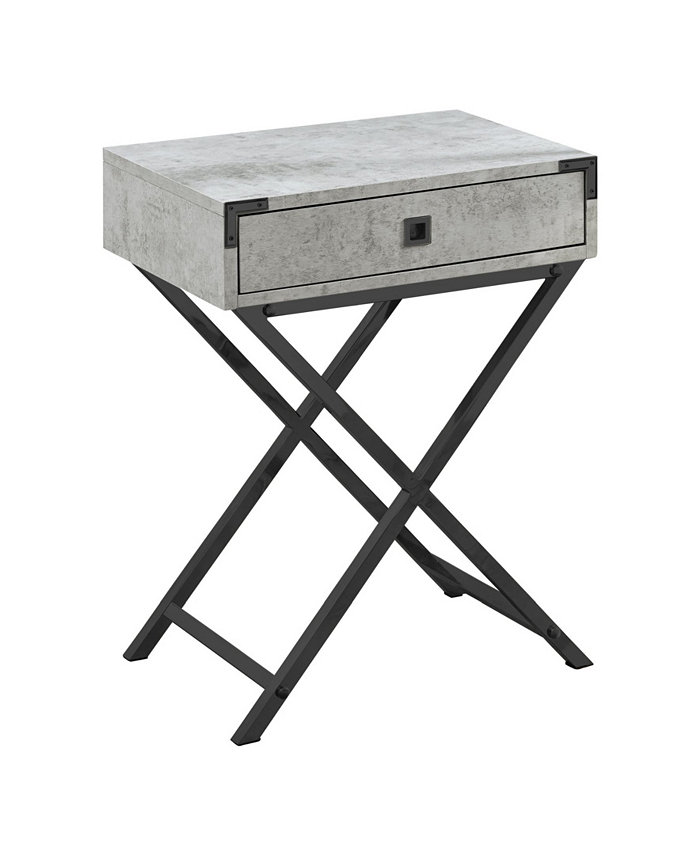 Monarch Specialties Table - 24 H Cement Nickel